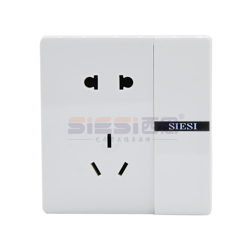 10A二三极插座带单控开关